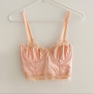 NWOT ASOS Corset Bustier Crop Top Lace 30C Festival  Boho Fairycore Pastel